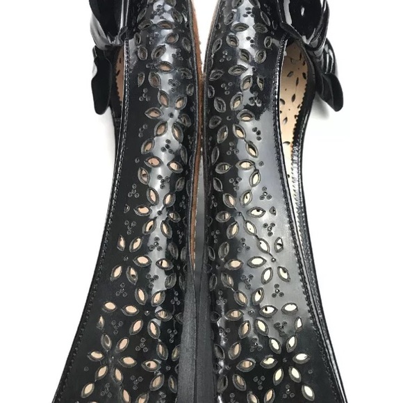 Prada Cipria Eyelet perforated patent bow flats - Picture 8 of 8